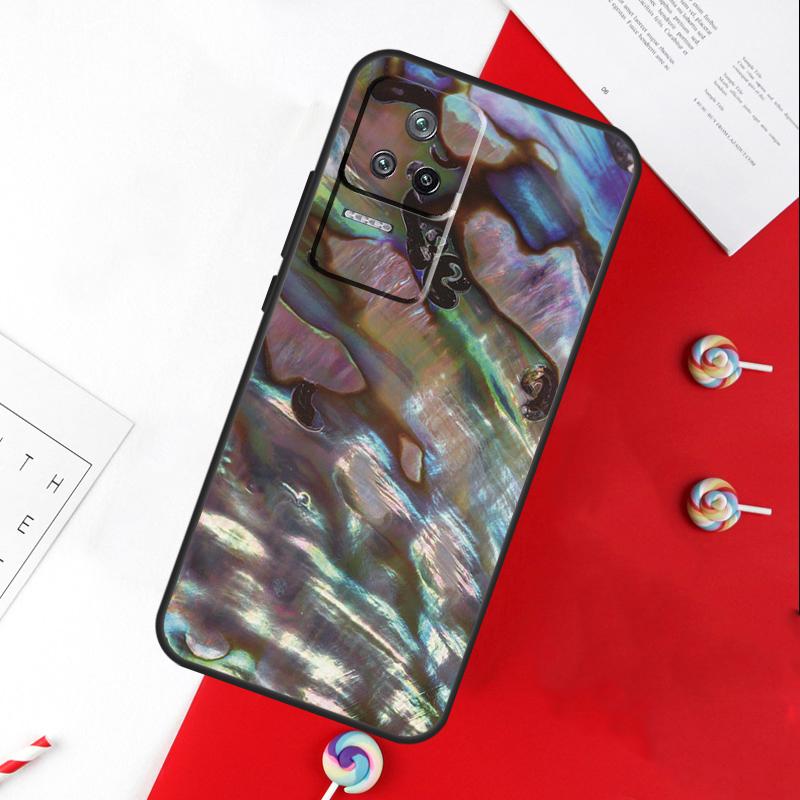 Abalone Sea Shell Texture Cover For Xiaomi 13T 11T 12T 14T Pro 13 14 15 Ultra POCO X7 Pro X3 X5 X6 F5 F6 M6 Pro Case