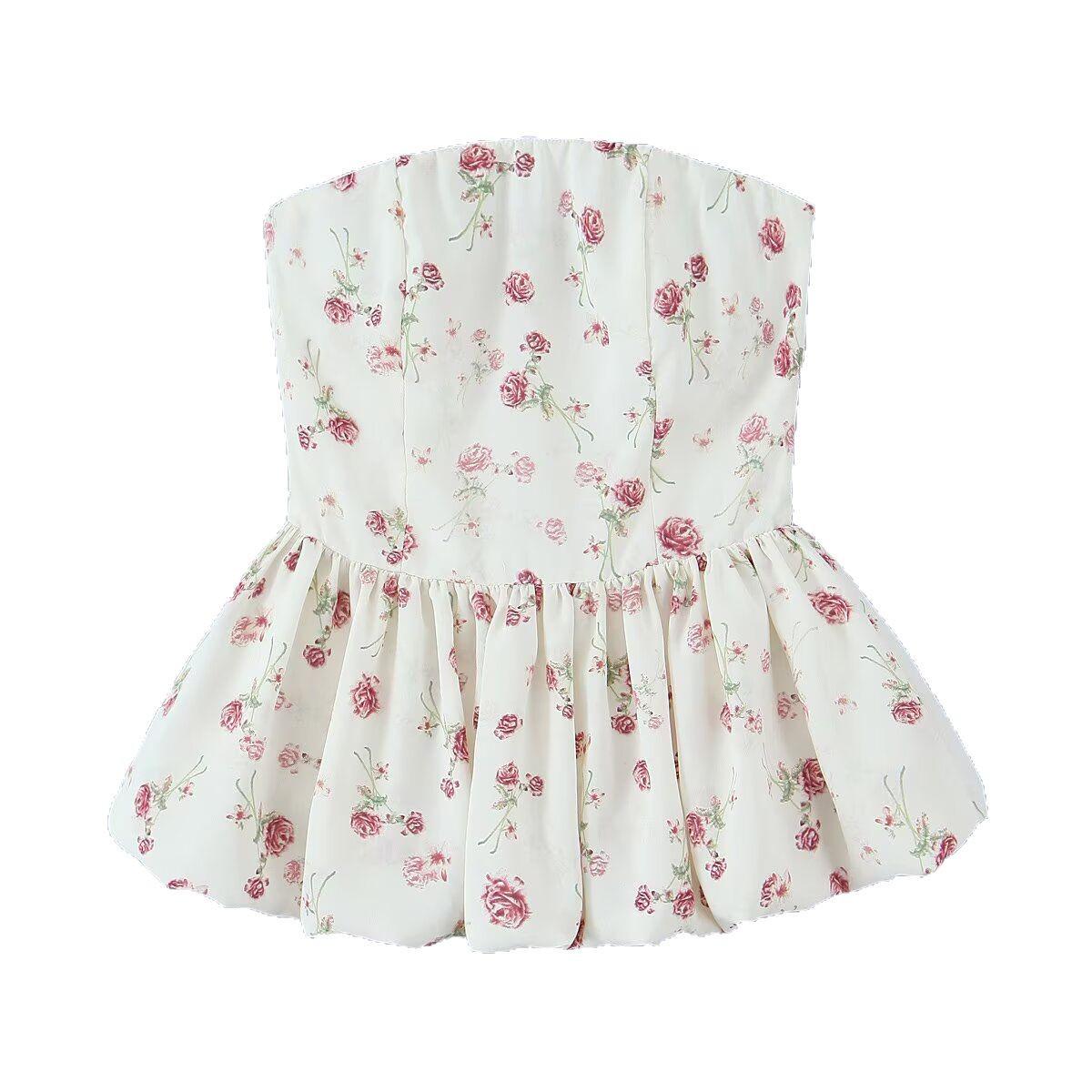 

Весна 2025 Женский европейский и американский топ без бретелей, утягивающий фигуру S