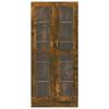 vidaXL Showcase Cabinet Bookcase Book Stand Storage Unit Living Room Interior Smoked Oak 815621