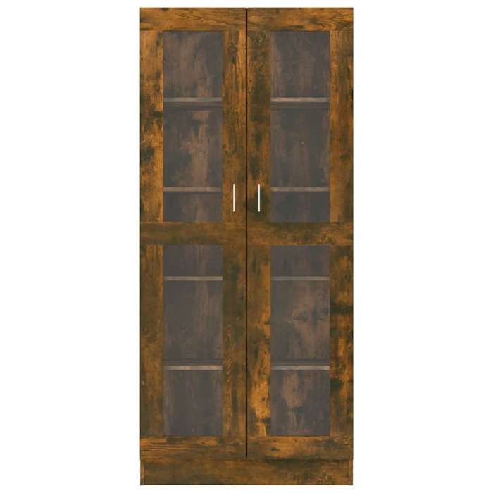 vidaXL Showcase Cabinet Bookcase Book Stand Storage Unit Living Room Interior Smoked Oak 815621