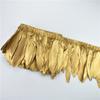 2Meters Gold Silver Goose Feathers On Tape Trims Ribbon Dress Feather Fringe Trim Plumes Clothes Wedding Needlework Decoration