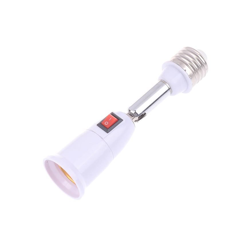 E27 To E27 Led Light Bulb Lamp Holder With Switch Flexible Extension Adapter Socket Extend Adapter Converter Wall Base Holder