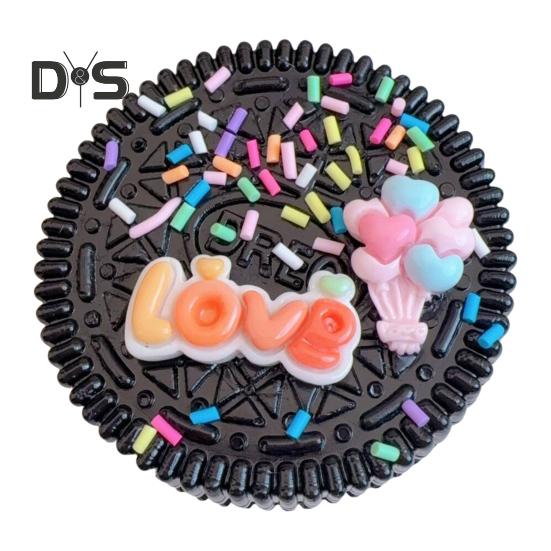 

1/2 шт., игрушка для снятия стресса в виде печенья-сэндвича, сенсорная игрушка для снятия стресса, для детей, подростков и взрослых, мягкая игрушка-симулятор TPR для еды 1pc чёрный