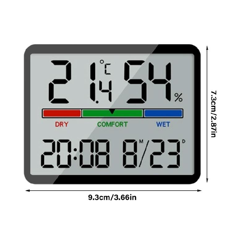 Temperature Humidity Meter with Time Date Display Hygrometer Monitors for Home Indoor LCD Testing Meter Thermometers