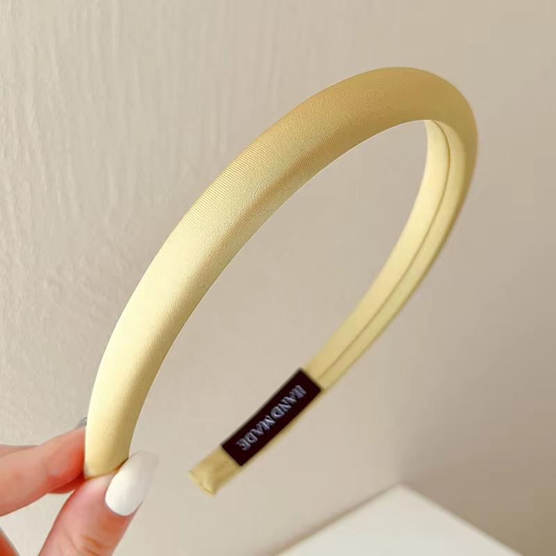 

Новая блестящая тонкая повязка на голову для женщин, сладкие конфетные цвета, тонкая повязка на голову, обруч для волос JK, корейский женский головной убор, аксессуары для волос жёлтый