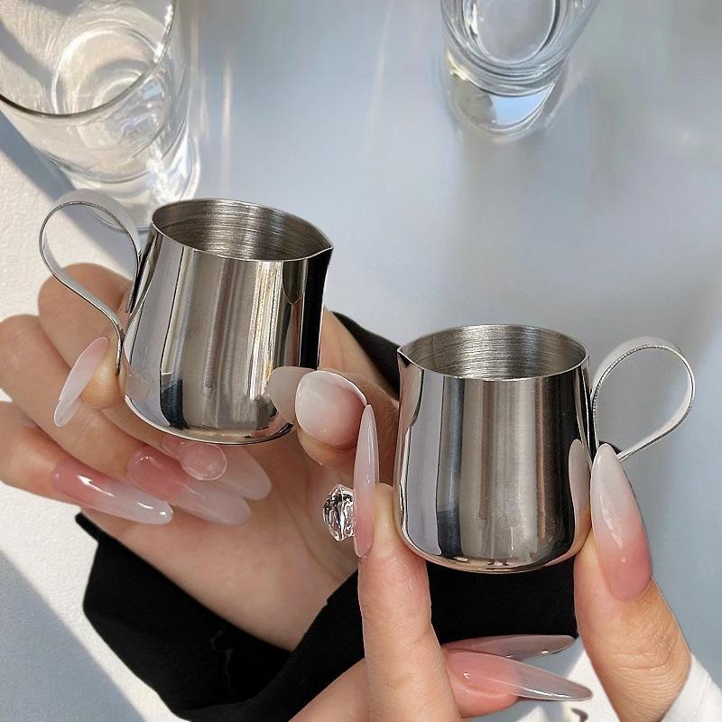 HEET 12,5/30 ml Mini Melkschuimerkan voor Koffie Latte Art Melkschuimerkan RVS Maatbeker Pot Koffie Accessoire