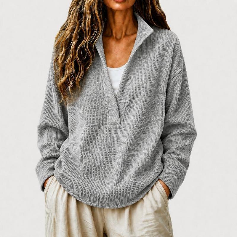 Women S Casual Knit Cardigan Deep V Neck Long Sleeve Loose Fit Mid Length