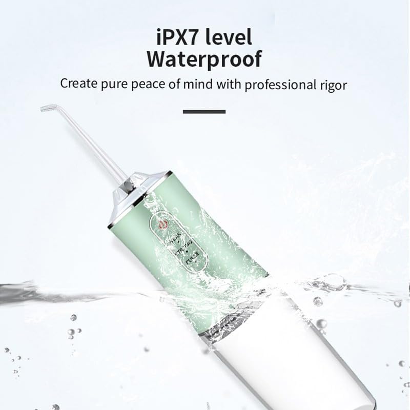 Rechargeable Water Dental Flosser Teeth Pick: Portable Cordless Oral Irrigator Travel Cleaner IPX7 Waterproof Electric Waterflos
