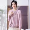 Mom's 2023 Autumn Knit Top Set: Stylish Two-Piece for Middle-Aged & Elderly - Spring/Fall Inner Layer Shirt