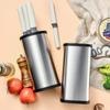 Steel Kitchen Area Plug Seat Knife Holder Multifunctional Storage Rack Knife Organizer Sleek Style Square Round Bucket