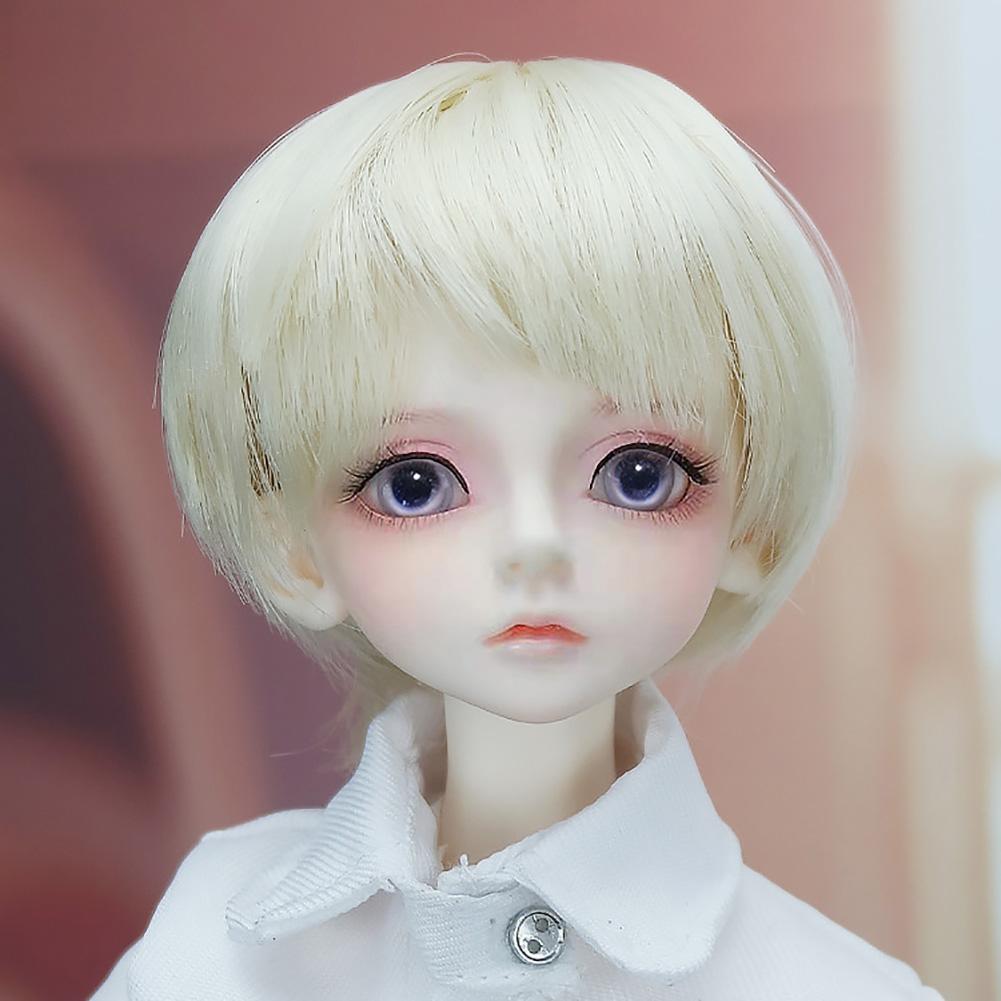 For 1/3 BJD Dolls 22-23CM Head Circumference Short Hair High Temperature Fiber Soft Silk Doll Wig Multi-color Doll's Accessories
