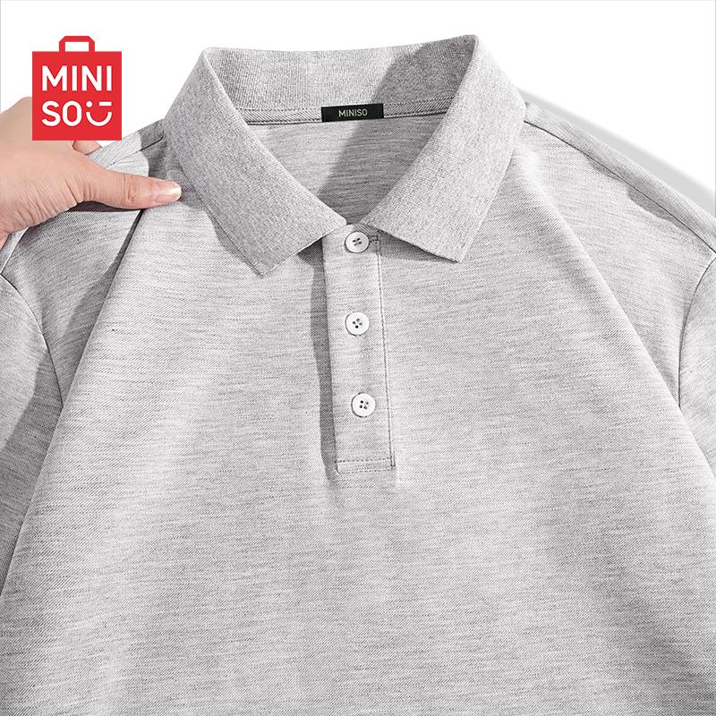 MINISO Men's Short Sleeve Casual Polo Shirt