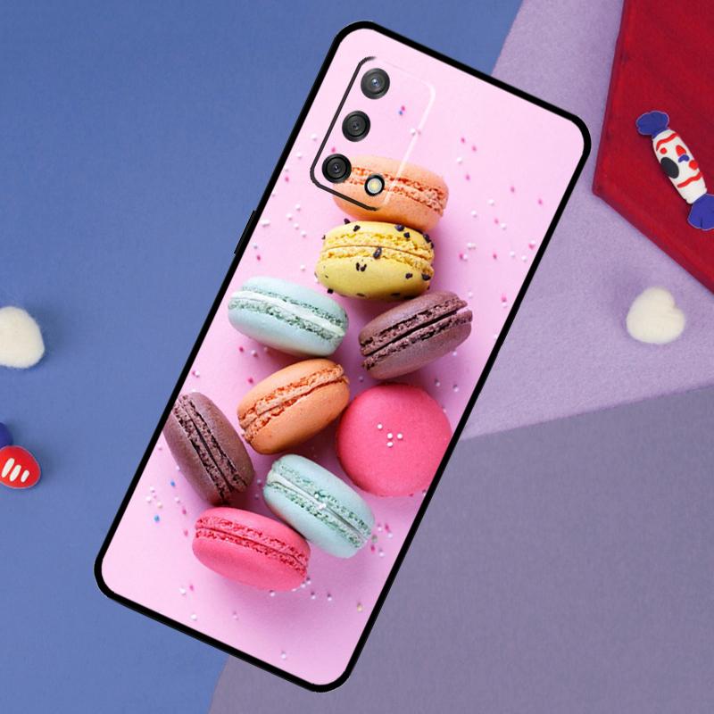 Dessert Ice Cream Macaron Food Case For Oppo A6 Pro A5 A18 A38 A58 A78 A98 A54 A74 A94 A17 A57 A80 A60 A40 A96 A76 A16 A15