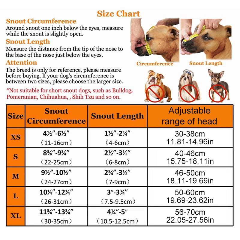 1Pc Mouth Cover Breathable Anti Bite Solid Color Pet Accessories Adjustable Dog Safety Muzzle Nylon