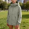 Leichte Damen Outdoorjacke Sommer Schnelltrocknend Atmungsaktiv Lockerer Schnitt Mit Kapuze Reißverschluss Lässig Windjacke