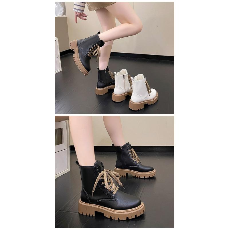 Retro krátké kozačky v britském stylu pro ženy na běžné nošení