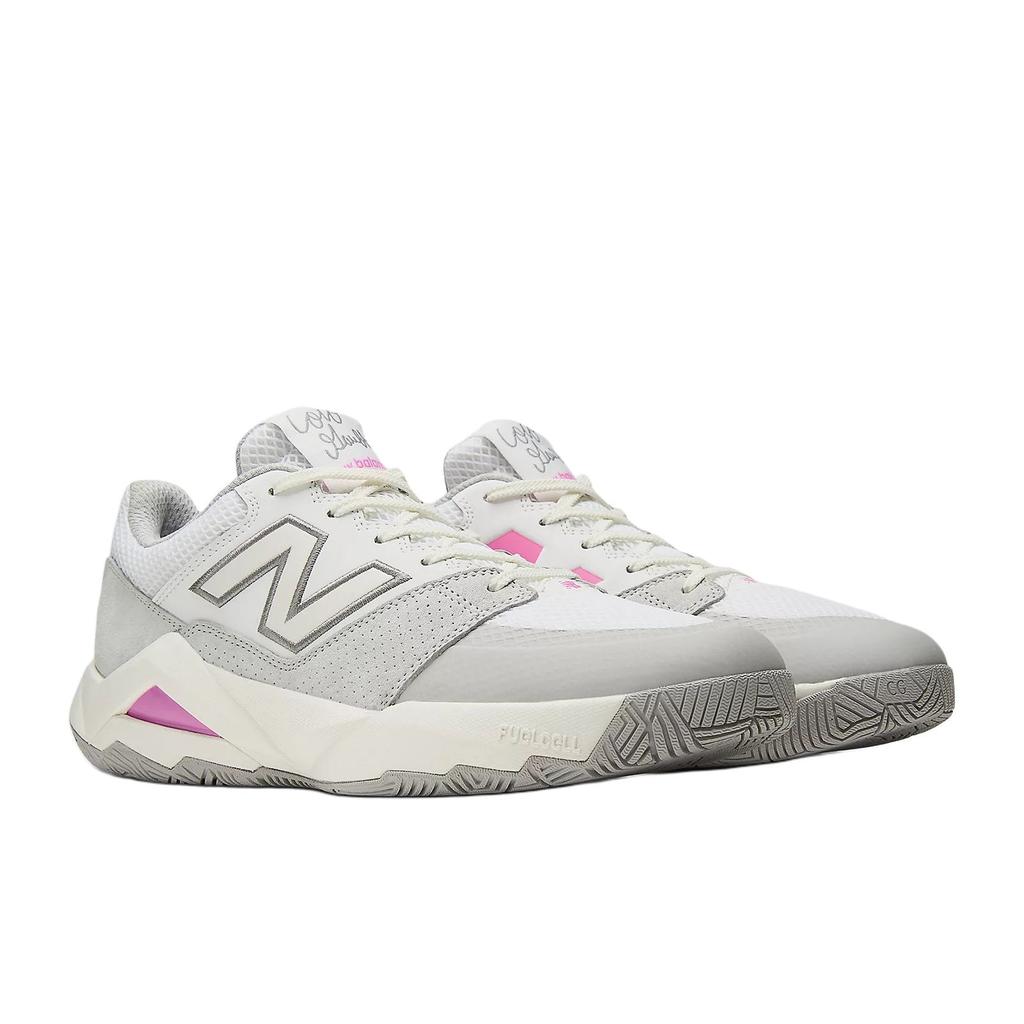 New Balance Coco Delray Abrasion Resistant Breathable Low top Tennis Shoes Men's White Gray Pink MCOD2KY