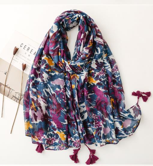 Fashion Bright Striped Line Tassel Viscose Shawl Scarf Lady High Quality Wrap Headband Bufandas Muslim Hijab Sjaal 180*90Cm