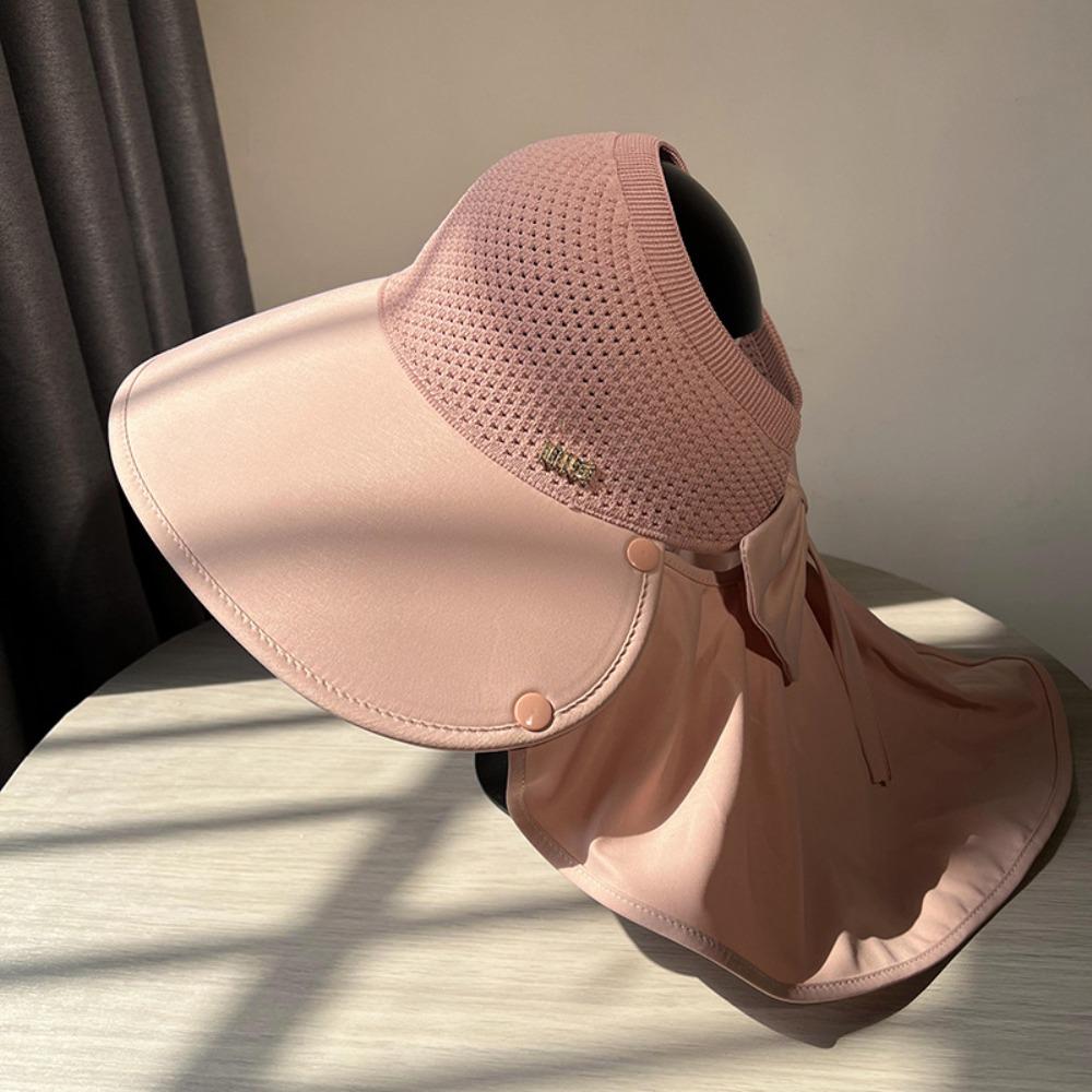 Adjustable Wide Brim Sun Hat UPF 50+ Empty Top Hat New Design Full Face Cover Hat  For Women