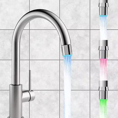 LED Temperaturabhängiger Wasserhahn Auslauf 3-farbig leuchtend Küchenarmatur Bunter Belüfter Dekorieren Keine Batterien erforderlich