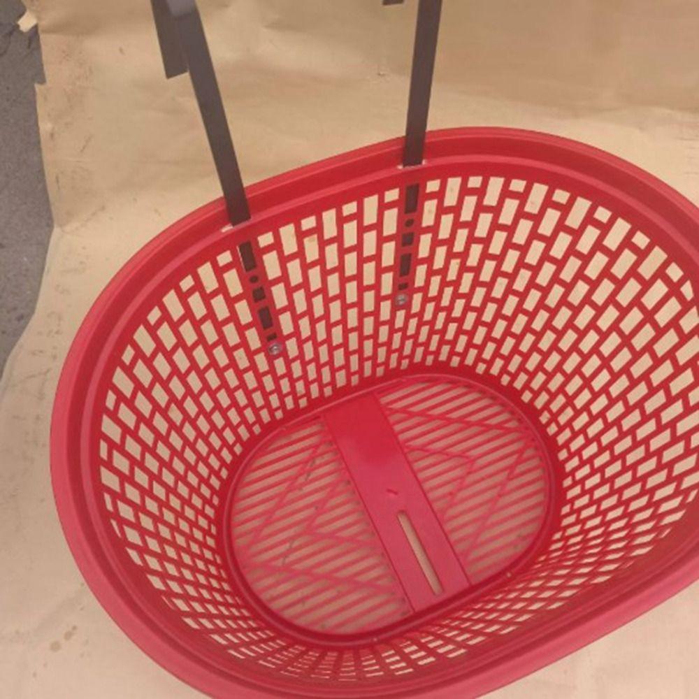 Mehrfarbige Fahrradaufbewahrungstasche Kunststoff Studenten Vorderradkorb Hinterradzubehör