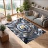 Manchester City Printed Flannel Area Rug Non Slip Soft Polyester Floor Carpet Indoor Decor Mat for Bedroom Living Room Sofa