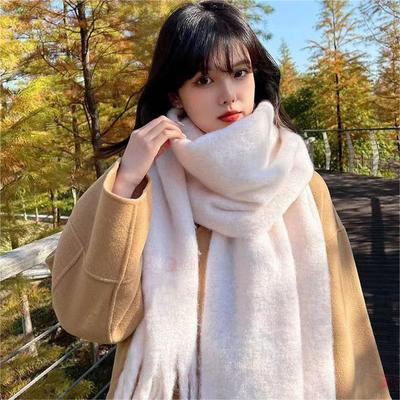 230*40cm Lengthened Imitation Cashmere Scarf Autumn-winter Solid Color Warm Bib Shawl Scarves