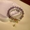 Putuo Mountain Prosperity Amethyst & Pearl Gourd Bracelet for Women