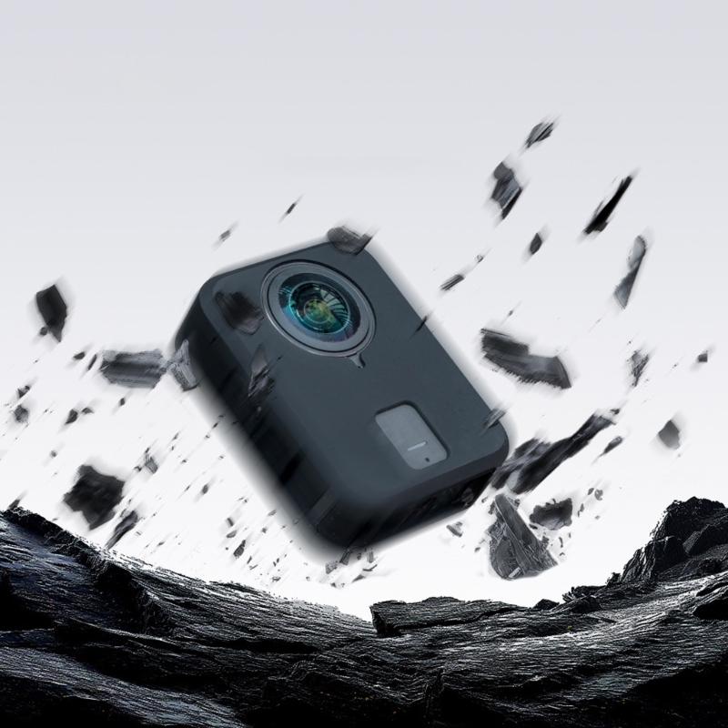 Stoßfeste rutschfeste Silikonhülle für 360 Action-Kamera Vollkörperschutz Staubdicht Schnellverschluss