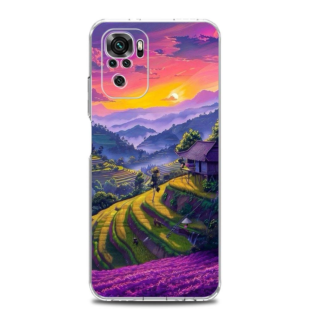 Japanese Landscape Soft TPU Phone Case For Xiaomi Redmi Note 15 14 13 12 4G 10 11 Pro Plus 5G 14C 13C 12C 10C 9A Cover