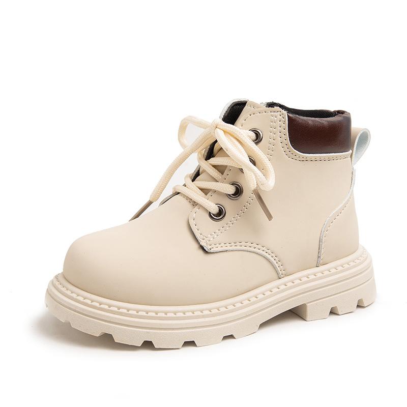 Children's fashion Martin boots Boys' velvet cotton boots 2025 autumn and winter new children's baby short boots Girls' single boots