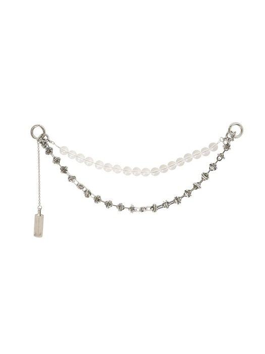 

PIECE BY PIECE Crystal Drop Chain Piece Silver