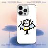 Cartoon Stickman Matchman Phone Case For iPhone 17,16,15,14,13,12,11,Mini,Pro,E,MAX White Candy Matte Shockproof Cover