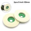 Set 125mm Polishing Wheel Wool Buffing Felt Disc Pads Grinding 5 Inch Tools