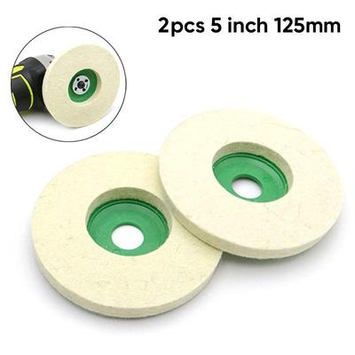 Set 125mm Polishing Wheel Wool Buffing Felt Disc Pads Grinding 5 Inch Tools