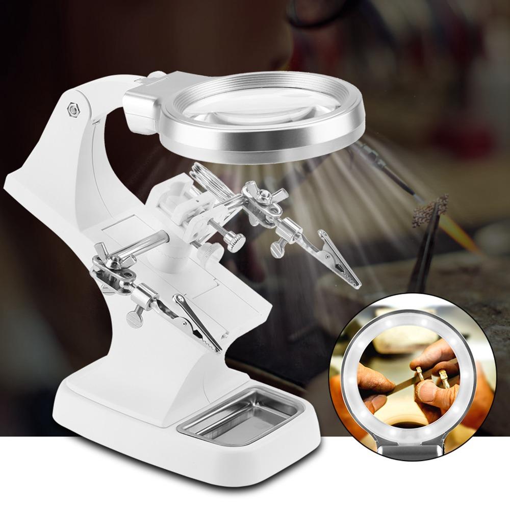 Super Bright Repair Tool Metal LED Light Durable Desktop Tool for 3X/4.5X Repair