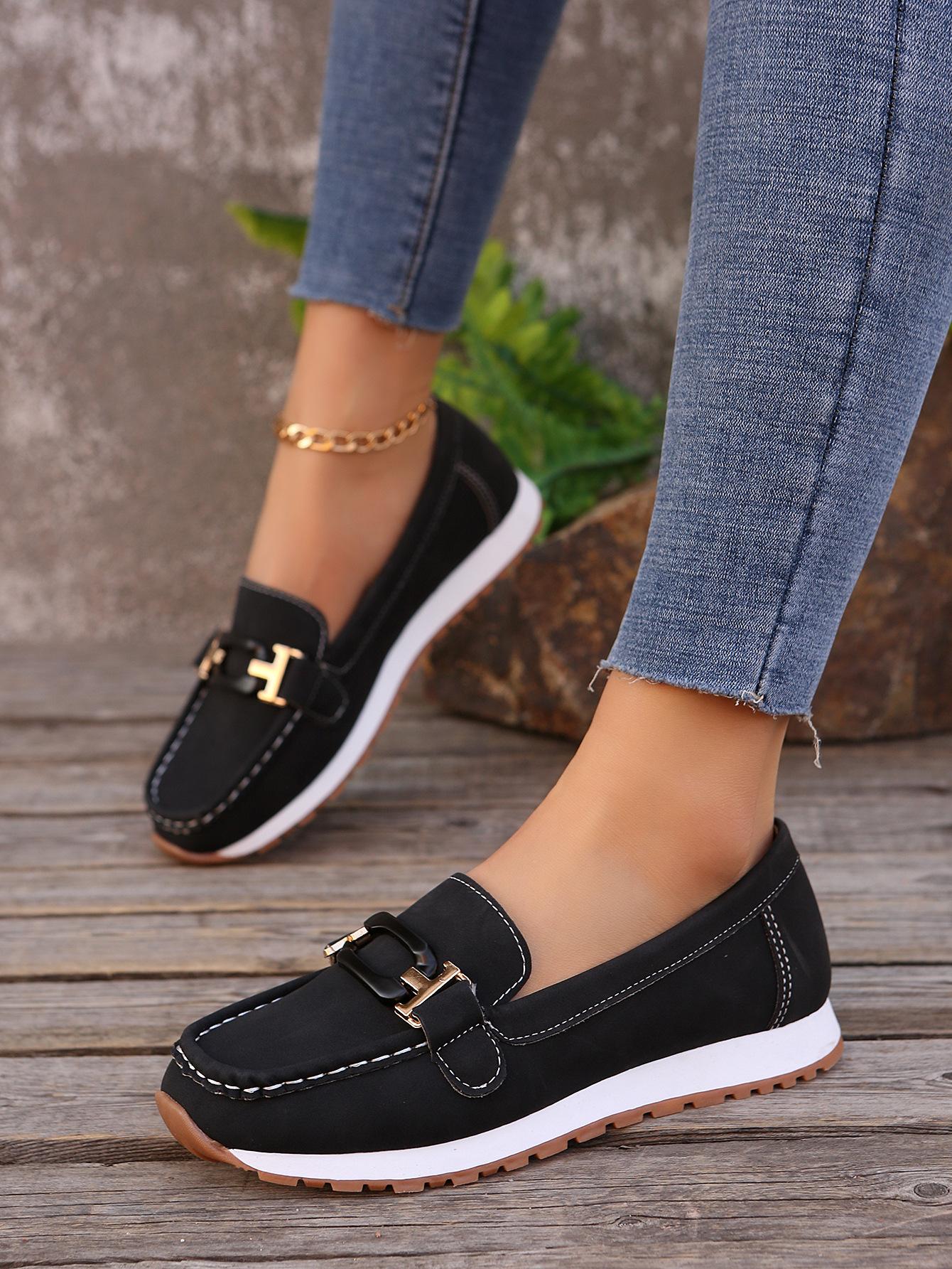 

2025 spring and summer new Doudou shoes women s fashion casual one-pedal comfortable soft-soled non-slip single shoes 36
