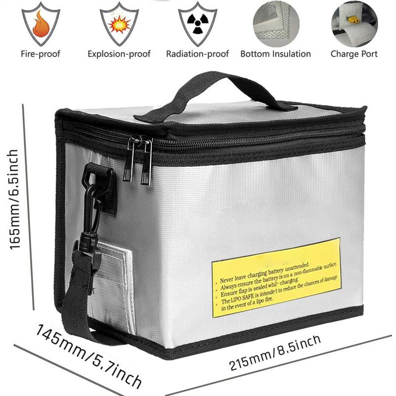 Borsa per Batterie RC Grande Custodia per Batterie Borsa Protettiva Ignifuga Antiesplosione Per Stoccaggio Trasporto E Ricarica