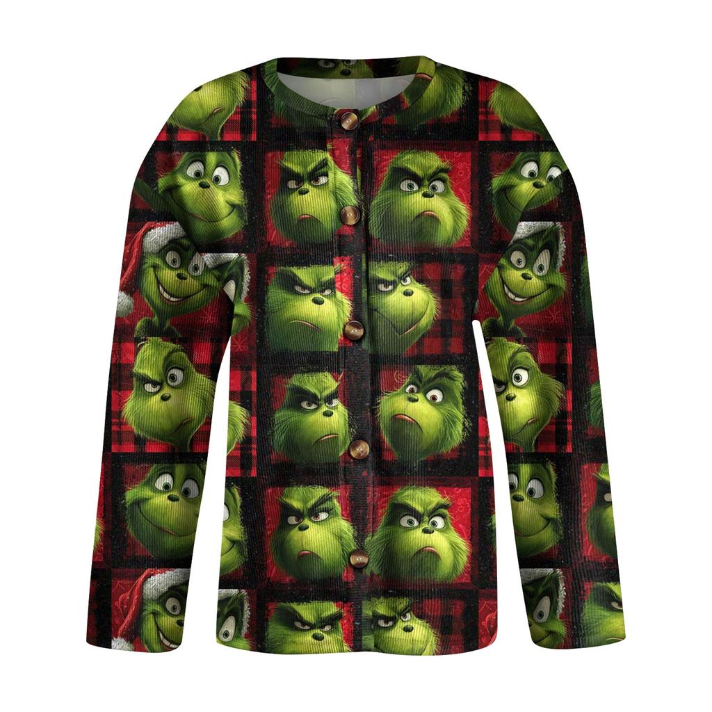 Dámská módní pletená svetrová bunda s dlouhým rukávem a zapínáním na knoflíky