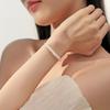 Natural Freshwater Pearl & Sterling Silver Women's Bracelet - Trendy S925 Design