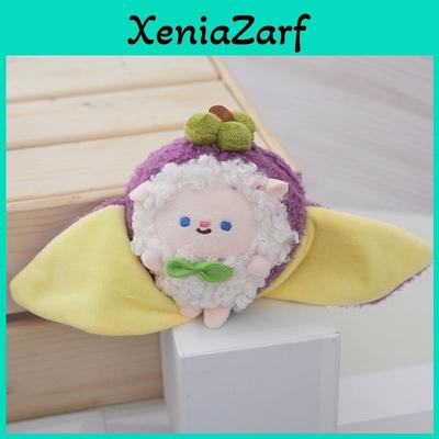 Entzückende magnetische Plüsch-Schlüsselanhänger-Puppe, süße Fruchtfigur für Geburtstagsgeschenk, 10 cm