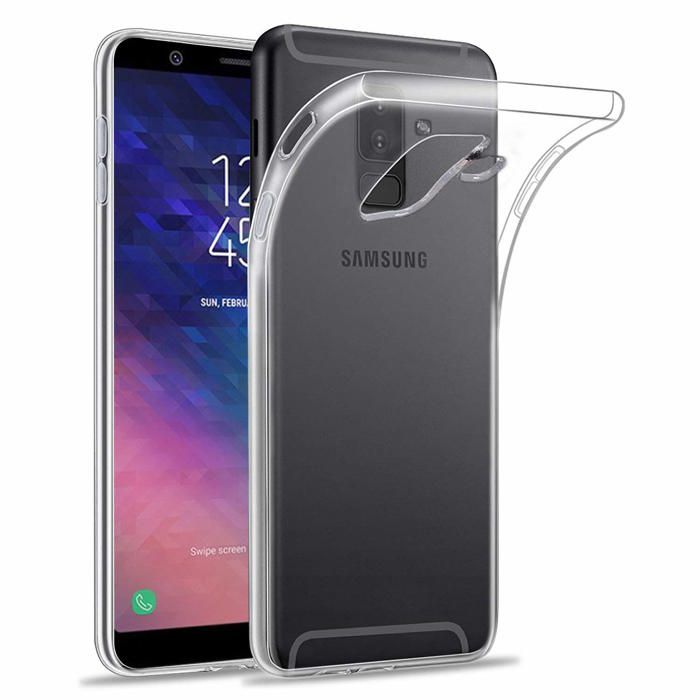 Coque et tour de cou pour Samsung Galaxy A6 2018 A600 - TPU Souple Transparent Cordon Noir réglable Phonillico®