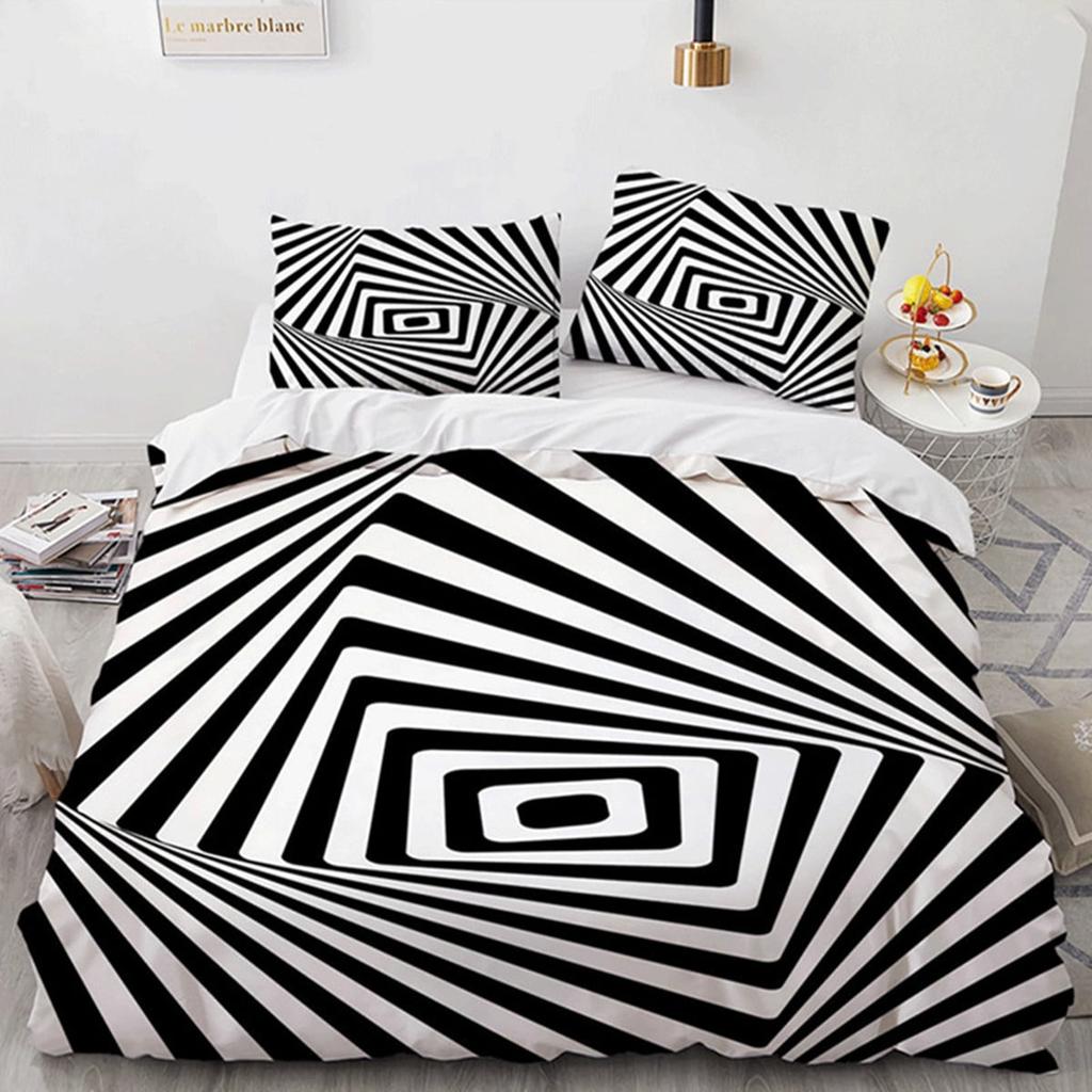 Spiral Swirl Psychedelic Bohemian Stylish Tripy Patern Mplusala Geometric Soft durable Quality Duvet Cover for Women Men Tens Bedrom Rations Warm