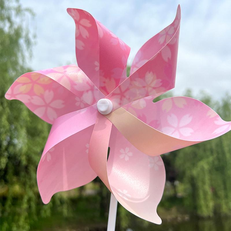 Rotating Colorful Flower Windmill Kids Pinwheels Toy Outdoor Toys Party Diy Bulk Garden Decor
