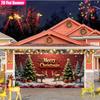 2D Door Banner 1 ASOONYUM Large Self Luminous Christmas Garage Door Banner with 2D Flat Fabric Winter Scene