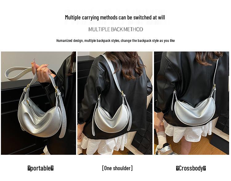 Damen Pendler Strukturierte Nischen Schultertasche - Trendig, Lässig, Vielseitige Knödel Umhängetasche