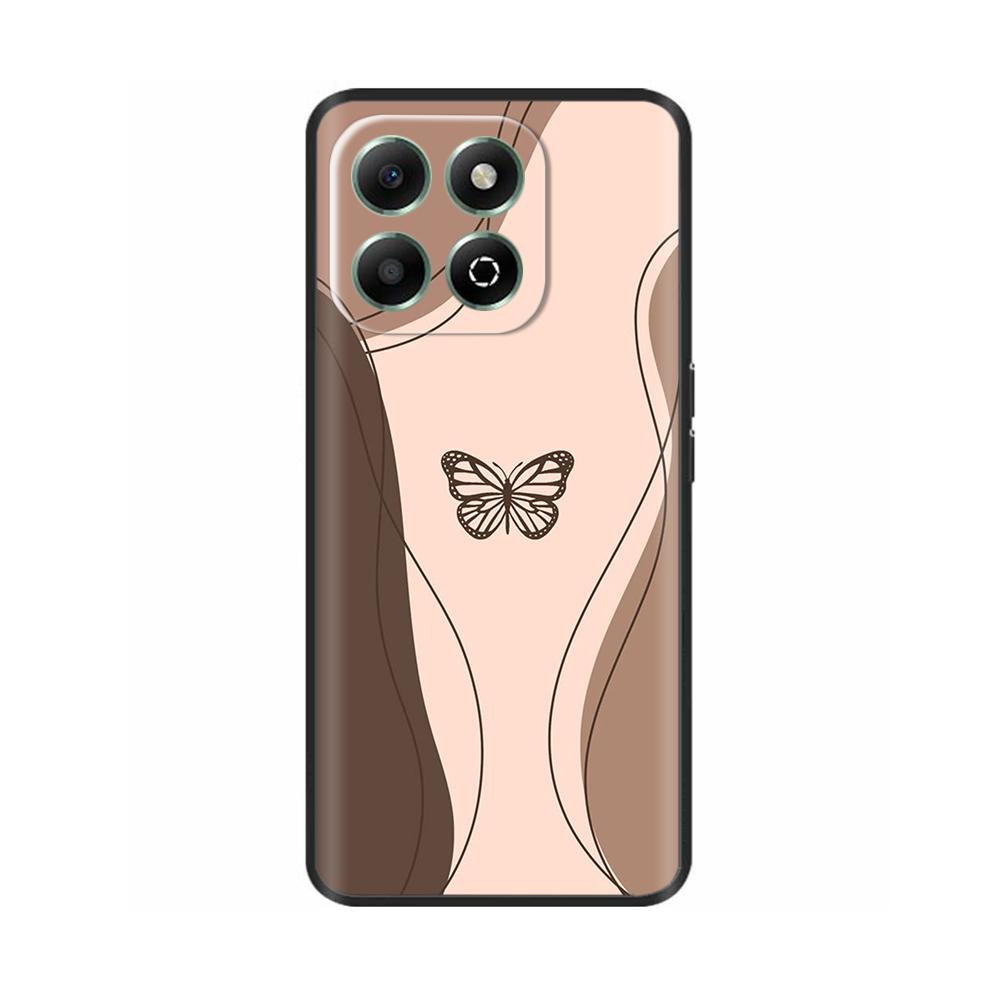Handyhülle Für Honor X6b Hülle Schmetterling Flüssigsilikon Vollschutz Rückseite Für Honor X6b X 6b HonorX6b JDY-LX1 JDY-LX2
