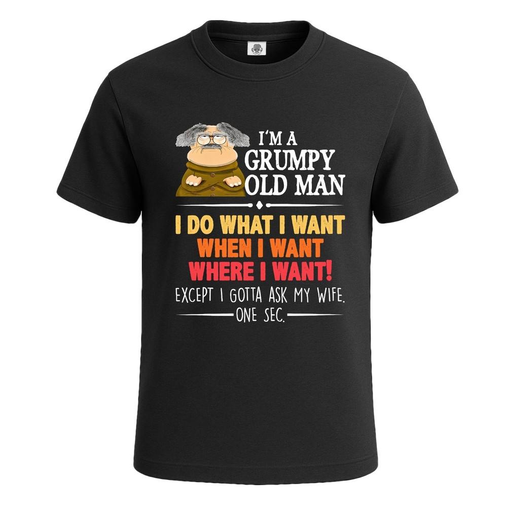 Sono un vecchio brontolone voglio una t-shirt grafica divertente da uomo, maglietta novità top