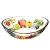 Artistic Painted Pumpkin Design Glass Tray Decorative Bowl Perfect For Home Decors And Entertaining Guests