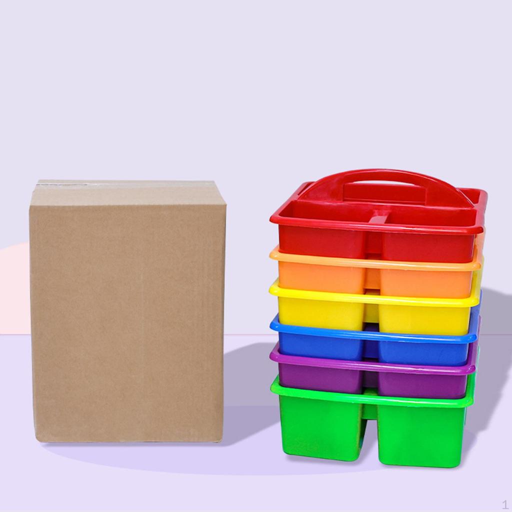 6 Pieces Classroom Storage Boxes Sundries Organizer Multipurpose Bins for Markers